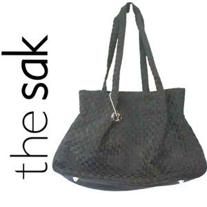 The Sak Black Woven Large Bag
